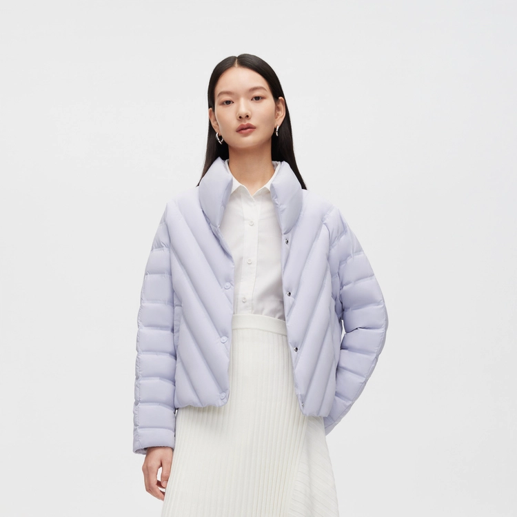 波司登 纯色立领绗缝轻薄短款羽绒服 冬季 女款