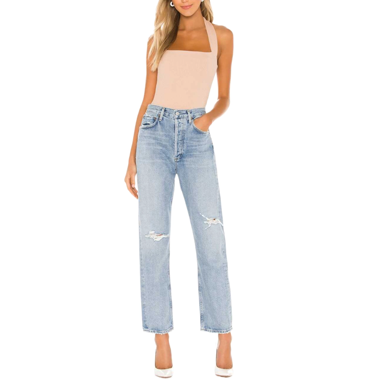 SUPERDOWN Candice Halter Bodysuit