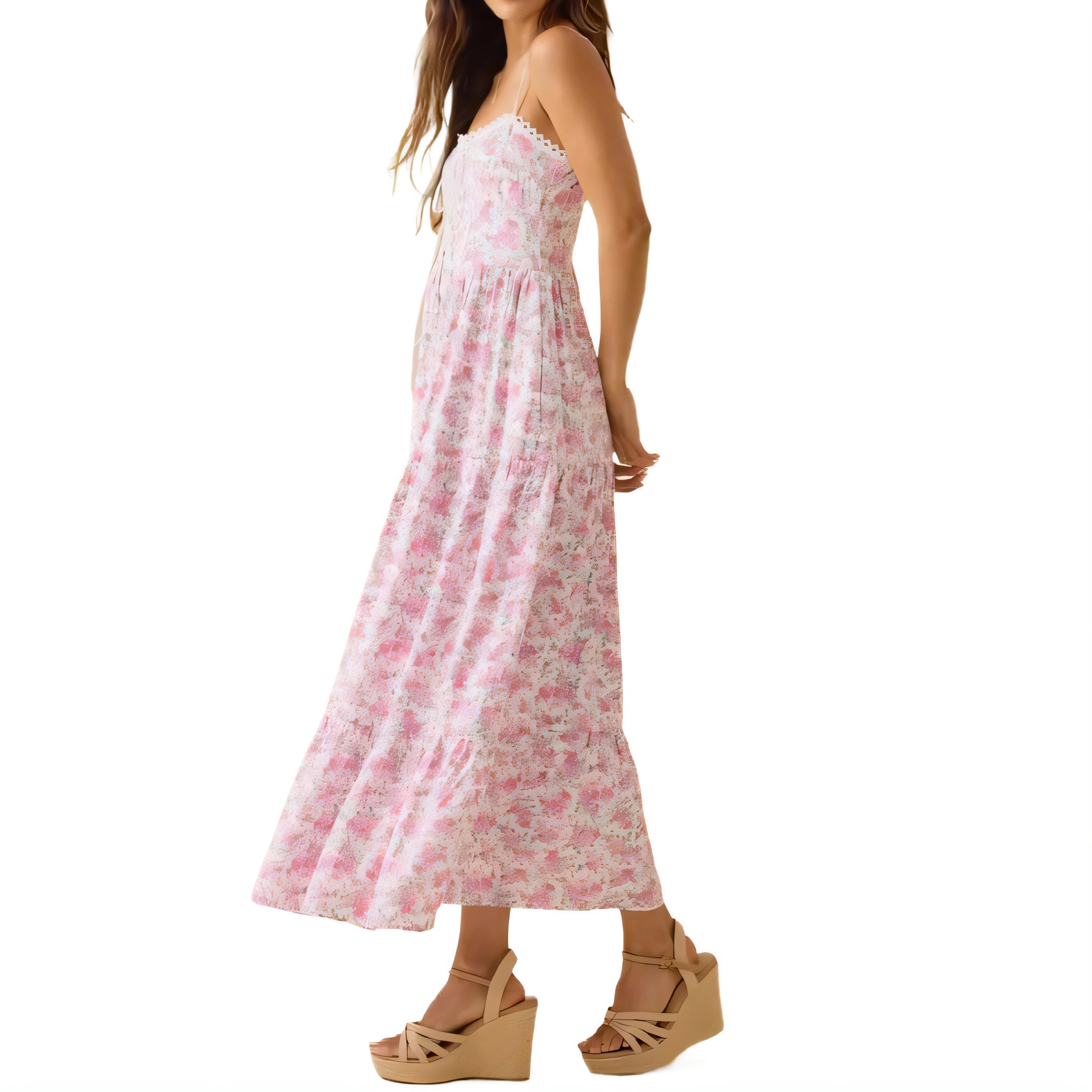 ALTAR'D STATE Emmi Lace Up Maxi Dress