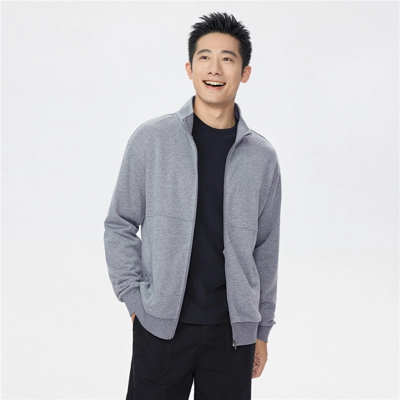 佐丹奴 休闲外套破骨运动开衫立领拉链卫衣 男款