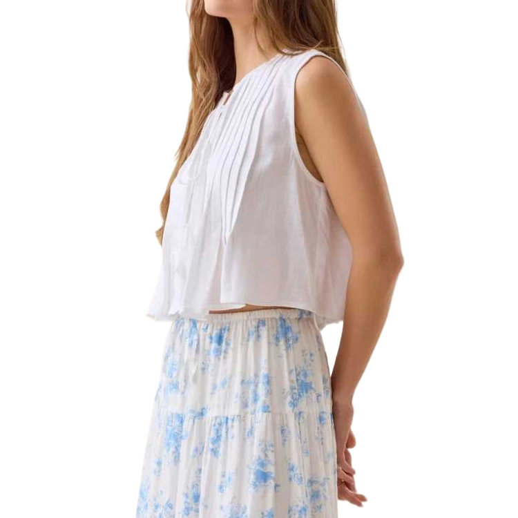 ALTAR'D STATE Linen Pleated Top