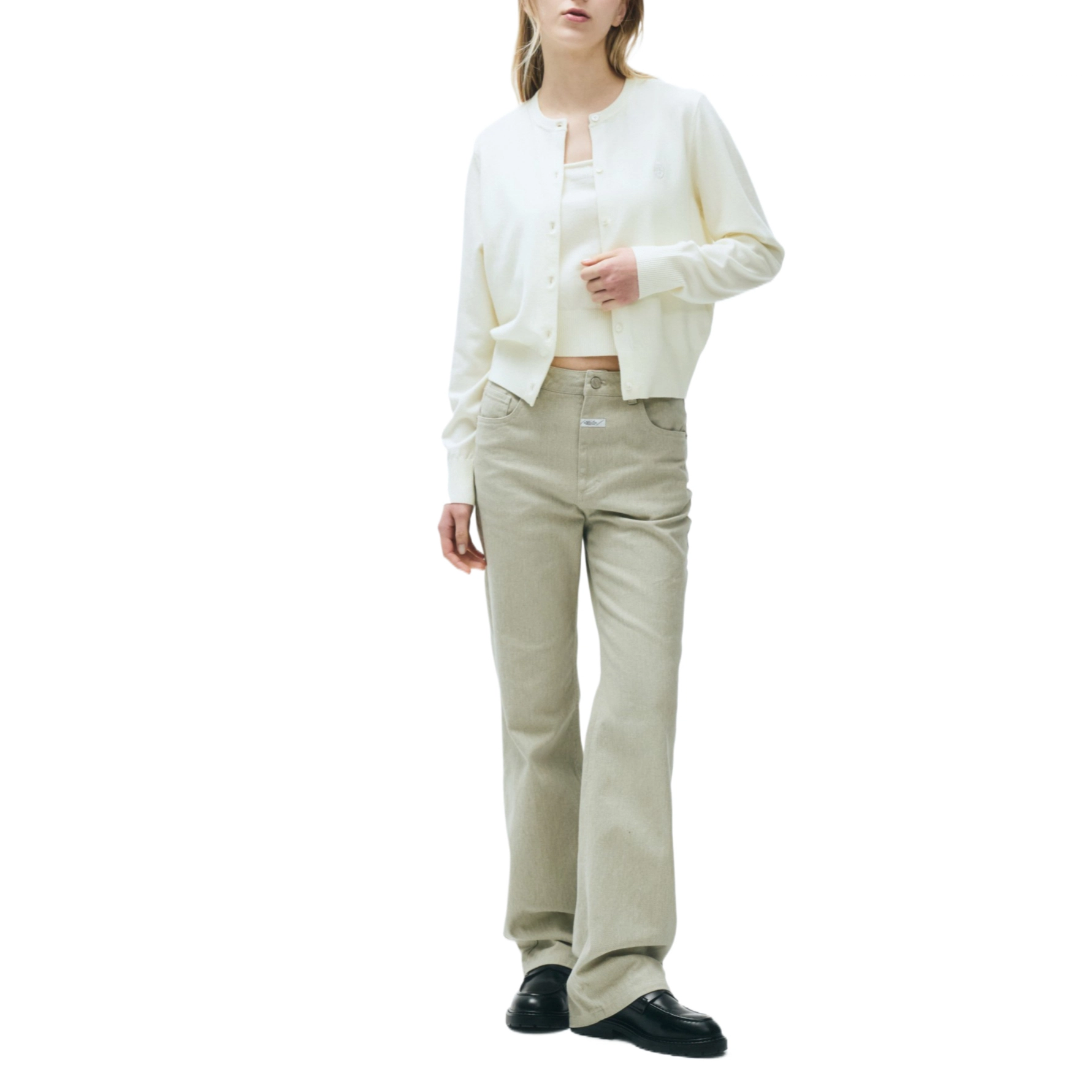 MARITHE FRANCOIS GIRBAUD W BOOT CUT COTTON PANTS