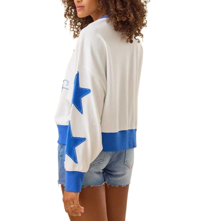 ALTAR'D STATE Stars and Stripes Beaded Crewneck