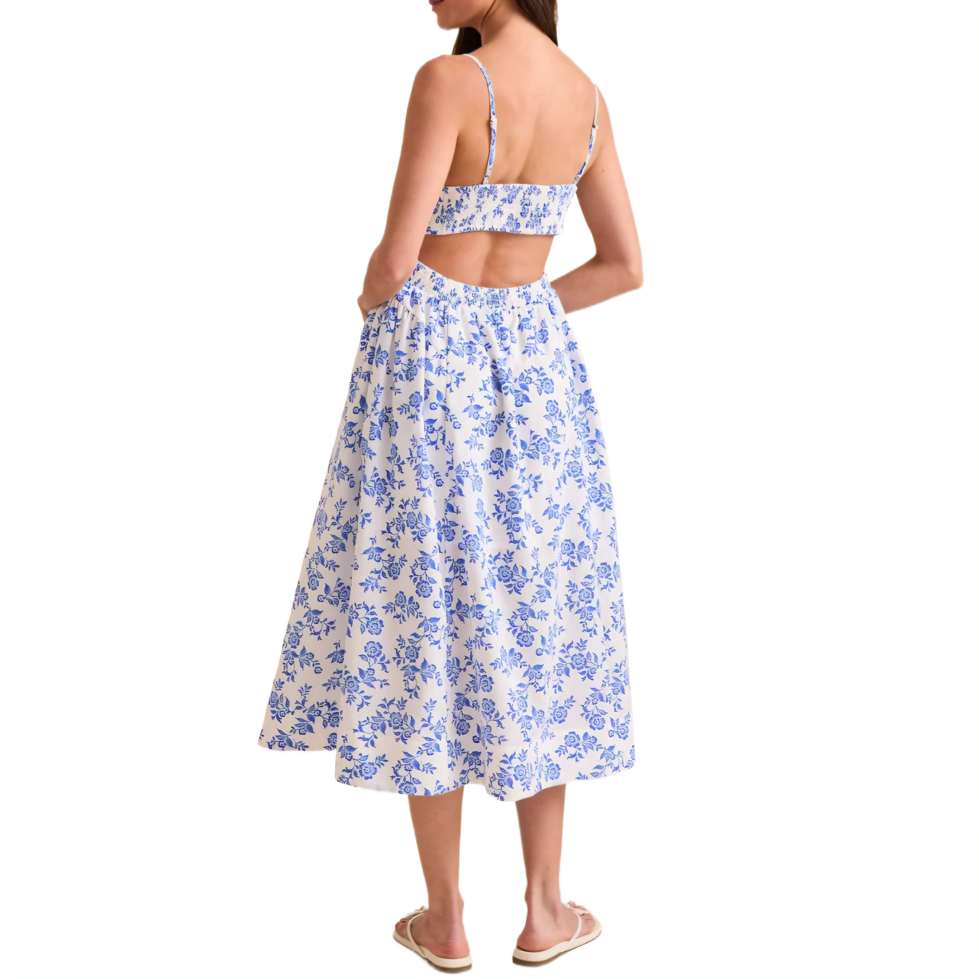 ALTAR'D STATE Bayley Floral Midi Dress
