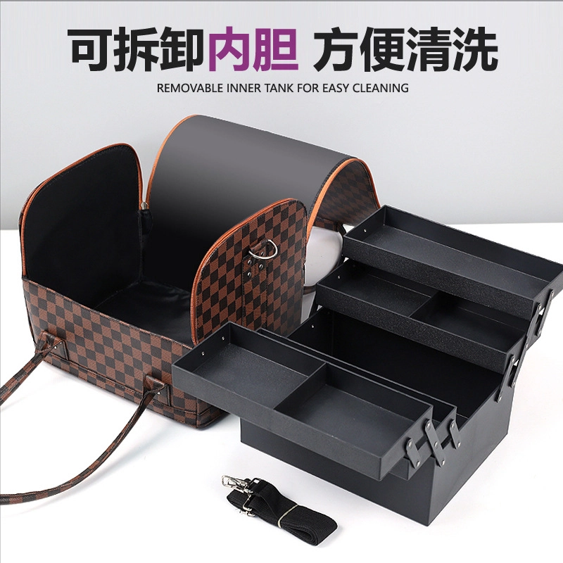 艾情草之恋 韩版化妆包轻奢高级感 扩容,可收纳，美容美甲工具箱 防水出行必备