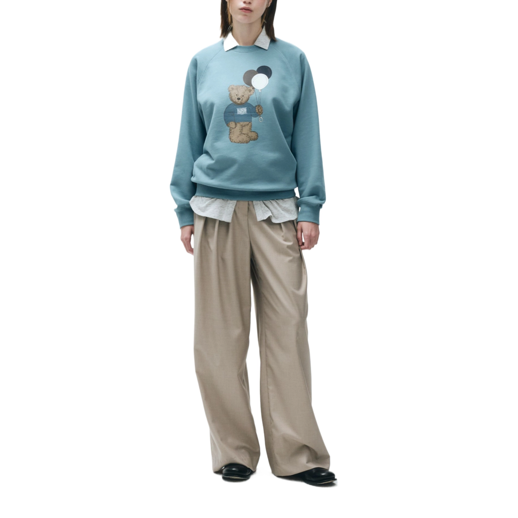 MARITHE FRANCOIS GIRBAUD SS25 W TWO TUCK WIDE SLACKS