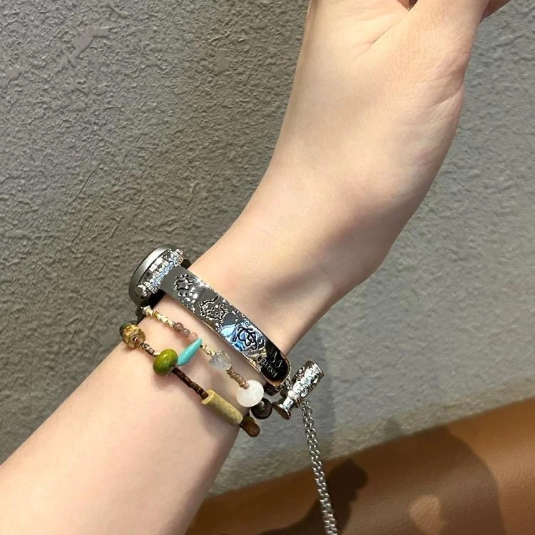 卫欣 表带 小米红米适用 金属材质 星星小猫金属表带男女通用