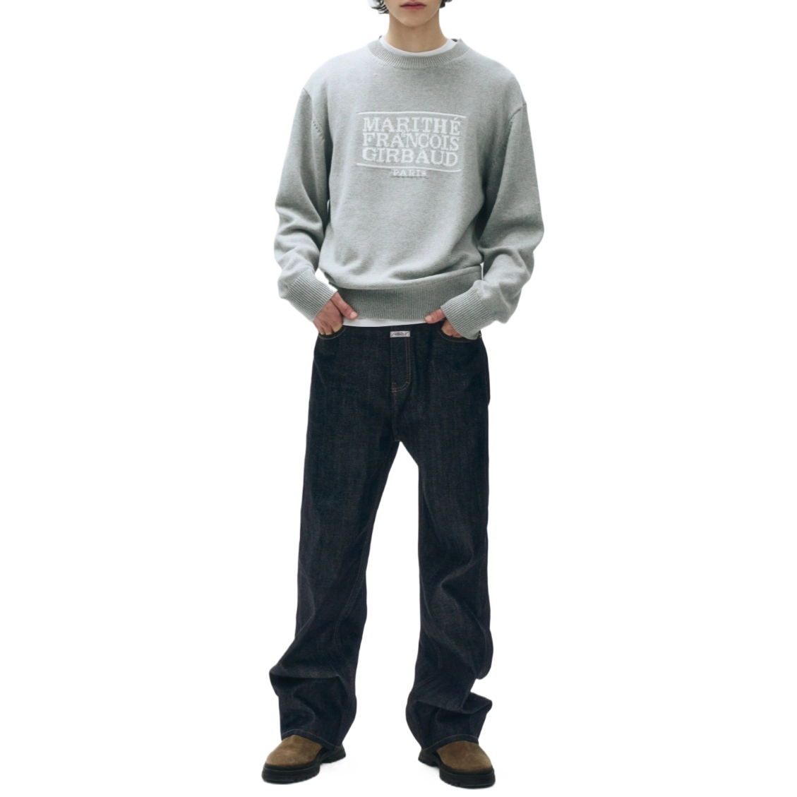 MARITHE FRANCOIS GIRBAUD CLASSIC LOGO KNIT PULLOVER