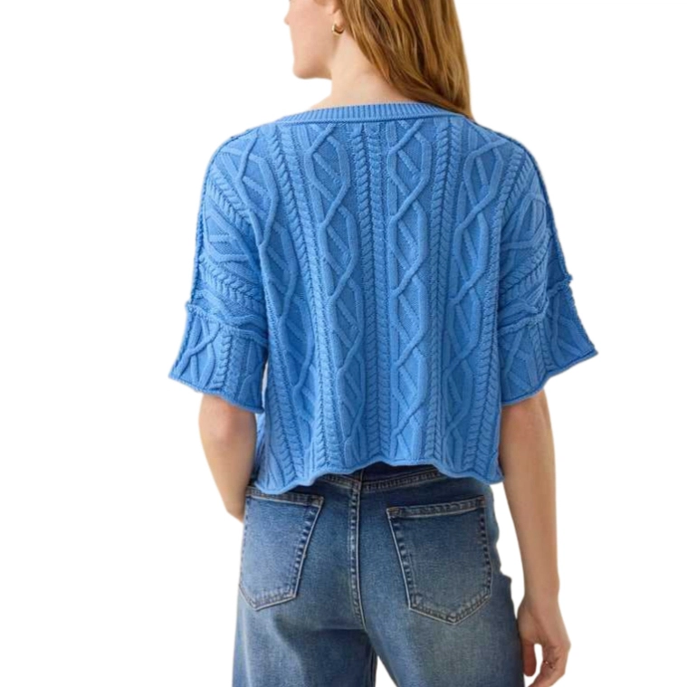 ALTAR'D STATE Emma Cable Cropped Sweater