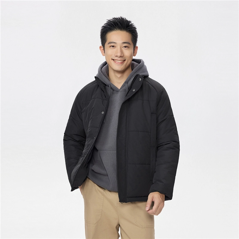 佐丹奴 夹棉保暖立领拉链棉衣外套棉服 男款