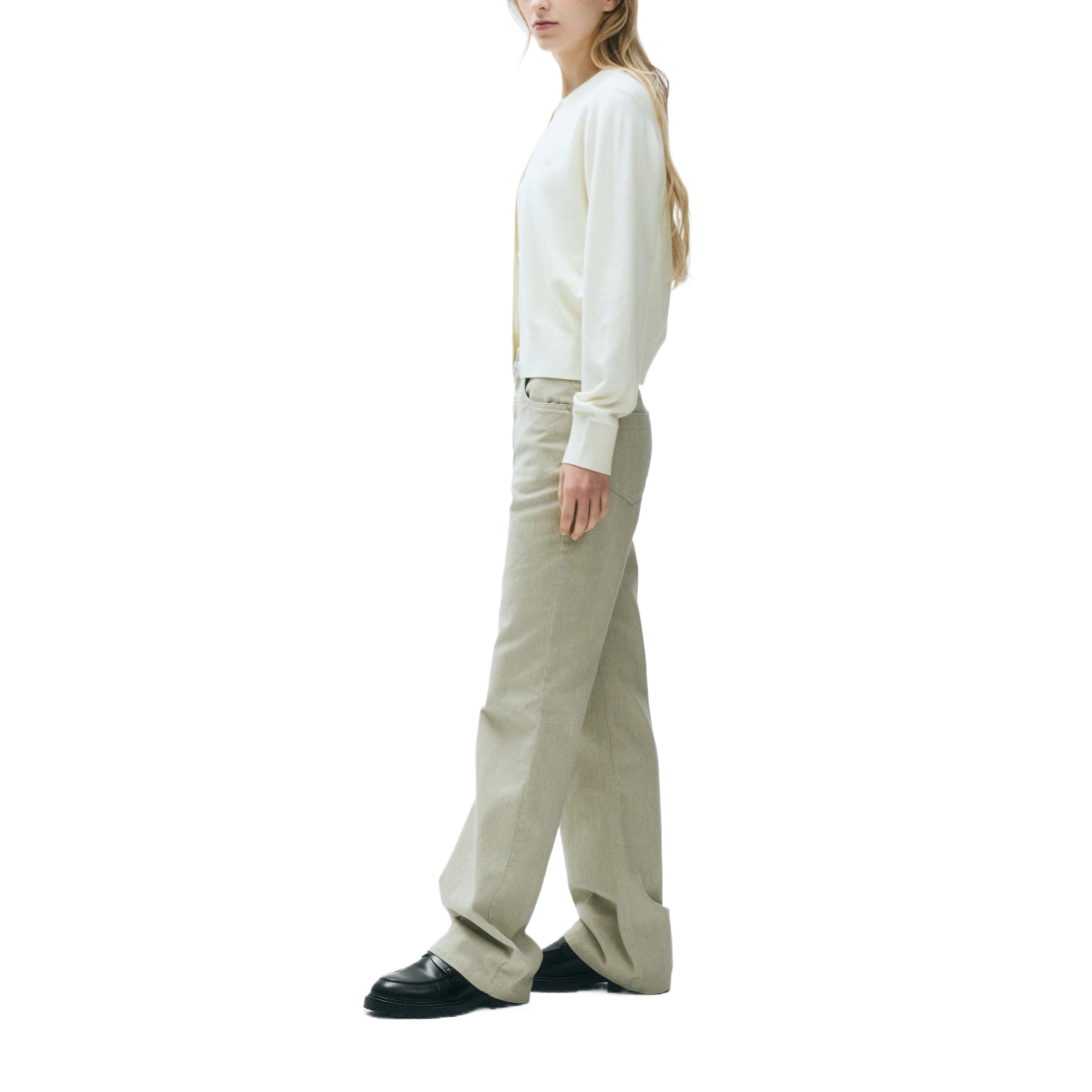 MARITHE FRANCOIS GIRBAUD W BOOT CUT COTTON PANTS