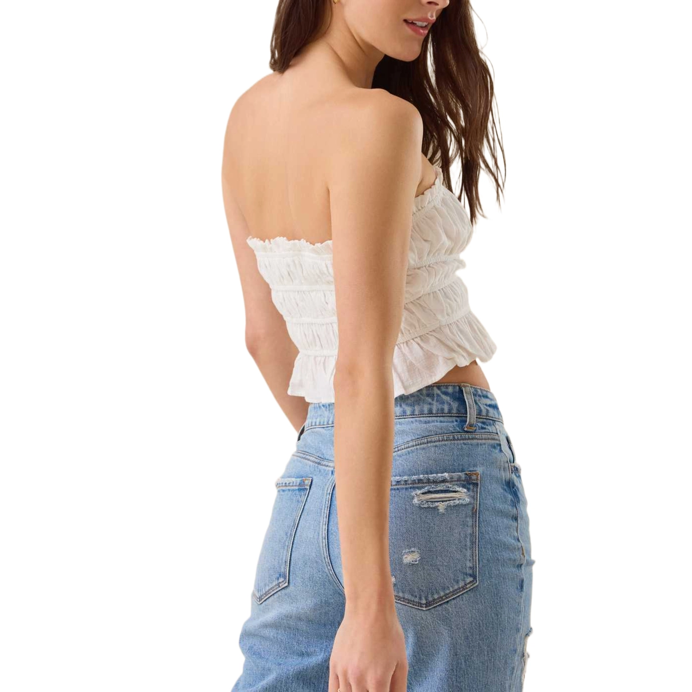 ALTAR'D STATE Tie Front Tube Top Frannie