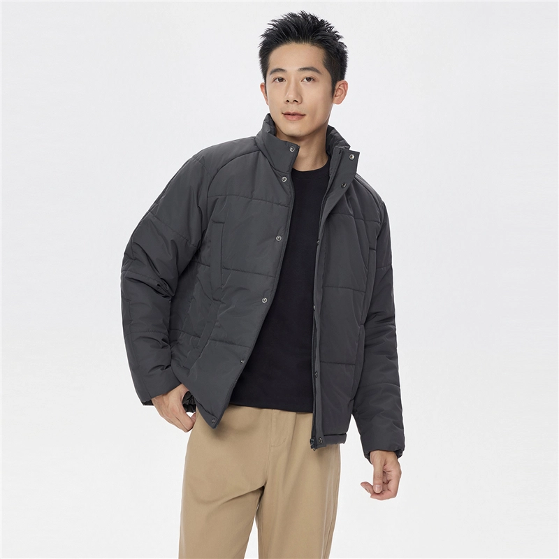 佐丹奴 夹棉保暖立领拉链棉衣外套棉服 男款