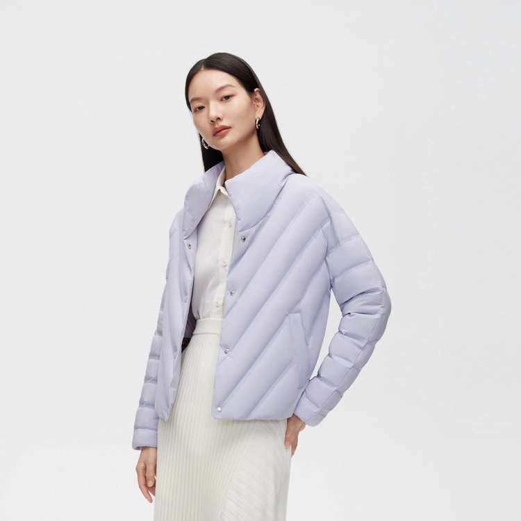 波司登 纯色立领绗缝轻薄短款羽绒服 冬季 女款