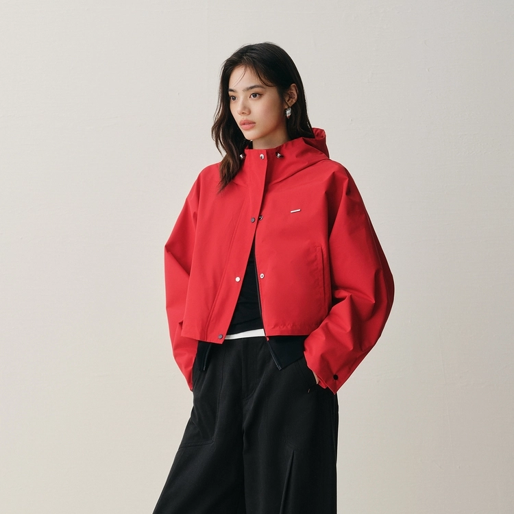 太平鸟 时尚潮流机能廓形假两件户外百搭短外套 女款