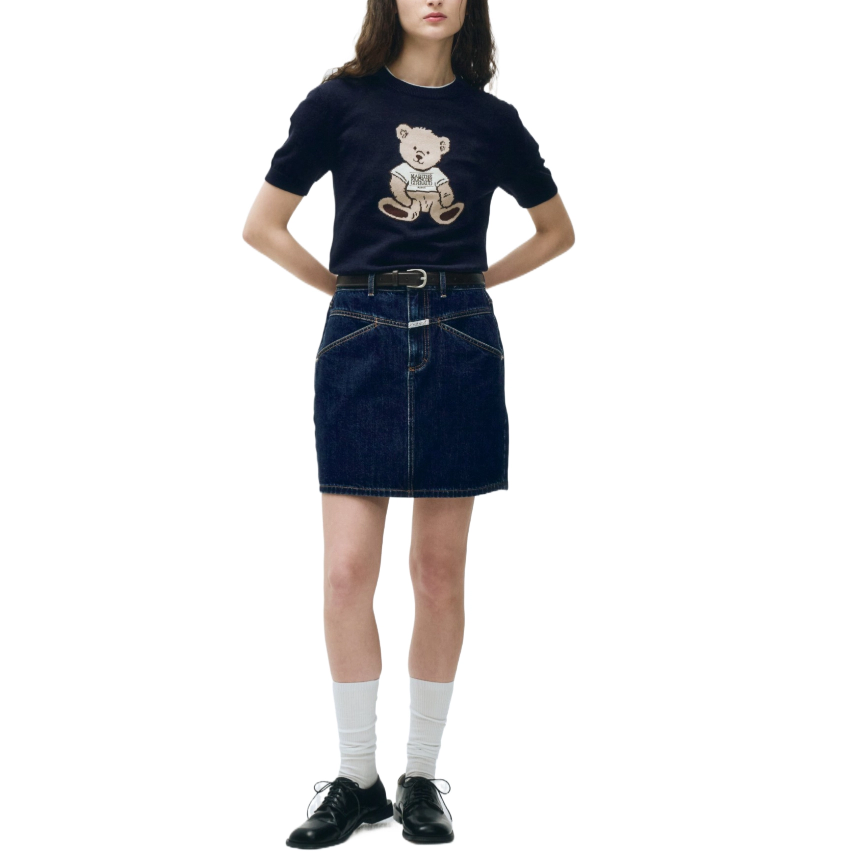 MARITHE FRANCOIS GIRBAUD W DOODLE BEAR HALF KNIT