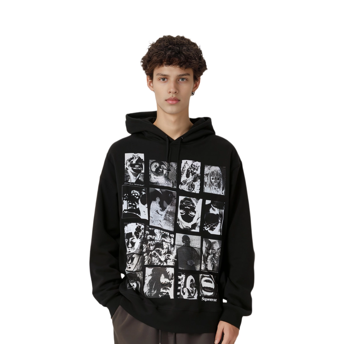 Supreme FW21 Week 7 Collage Grid Hooded Sweatshirt