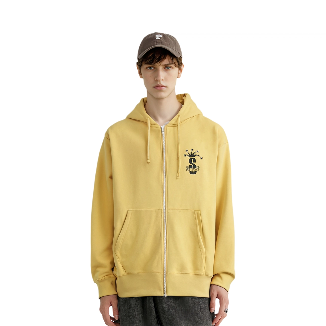 Stussy FW24 CROWN BAND ZIP HOODIE LOGO