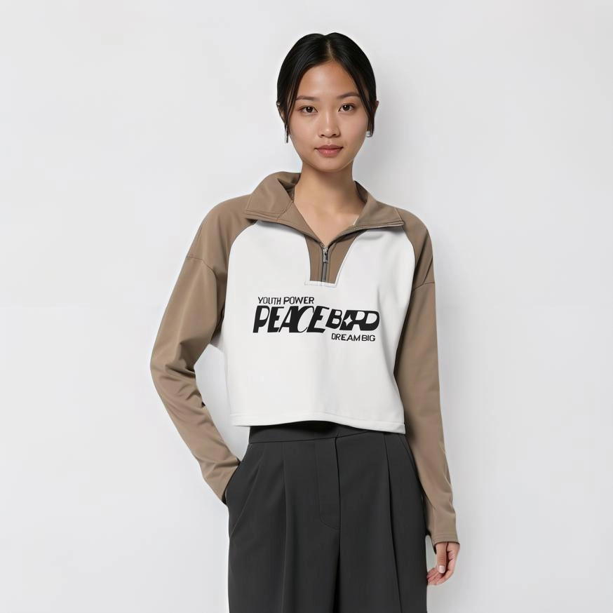 太平鸟 插肩袖卫衣 女款 白色