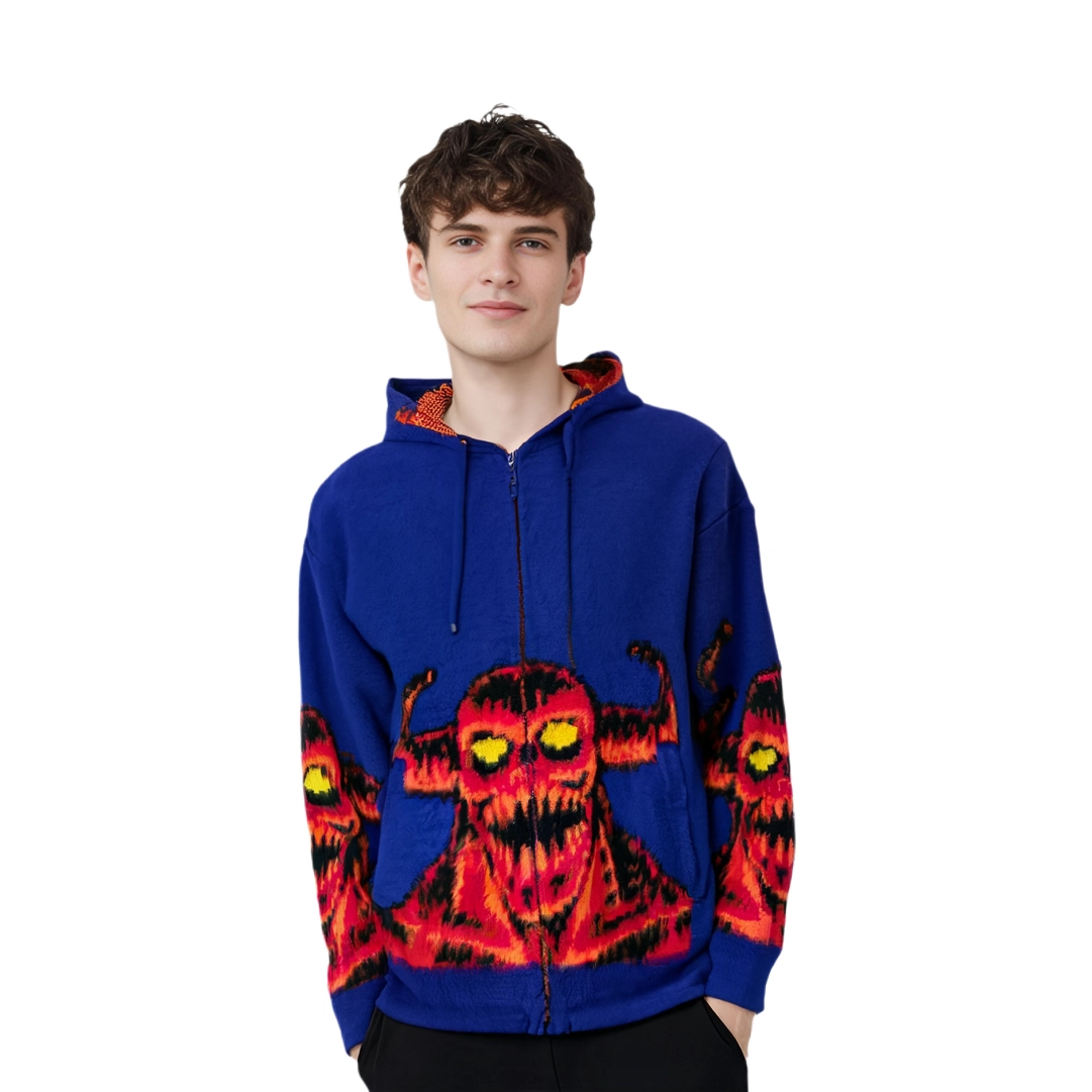 Supreme x toy machine SS24 Week4 ZIP UP HOODED SWEATER