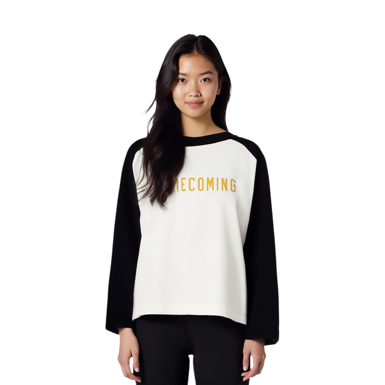 Fear of God Essentials FALL24 HOMECOMING Womens Tri-Blend Baseball Shirt T BLACK