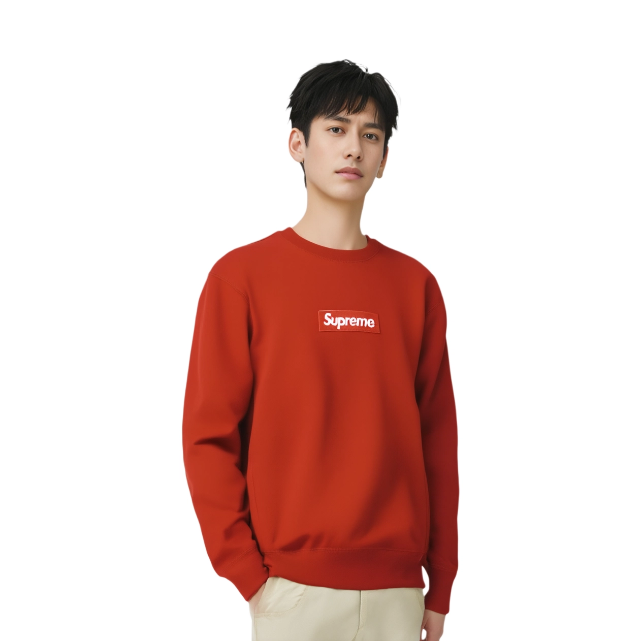 Supreme FW18 Box Logo Crewneck Rust BOGO