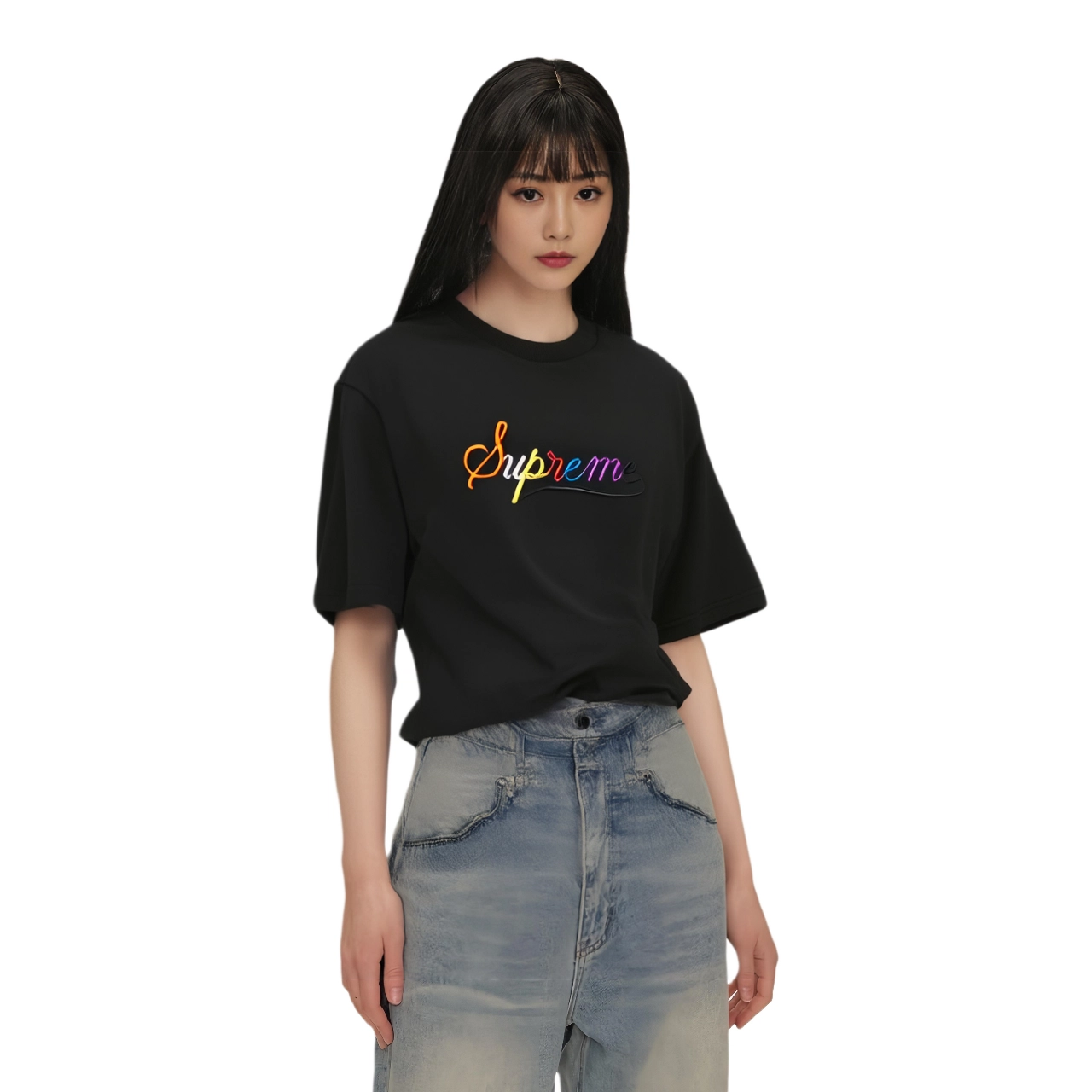 Supreme FW24 WEEK5 Cursive SS Top logoT