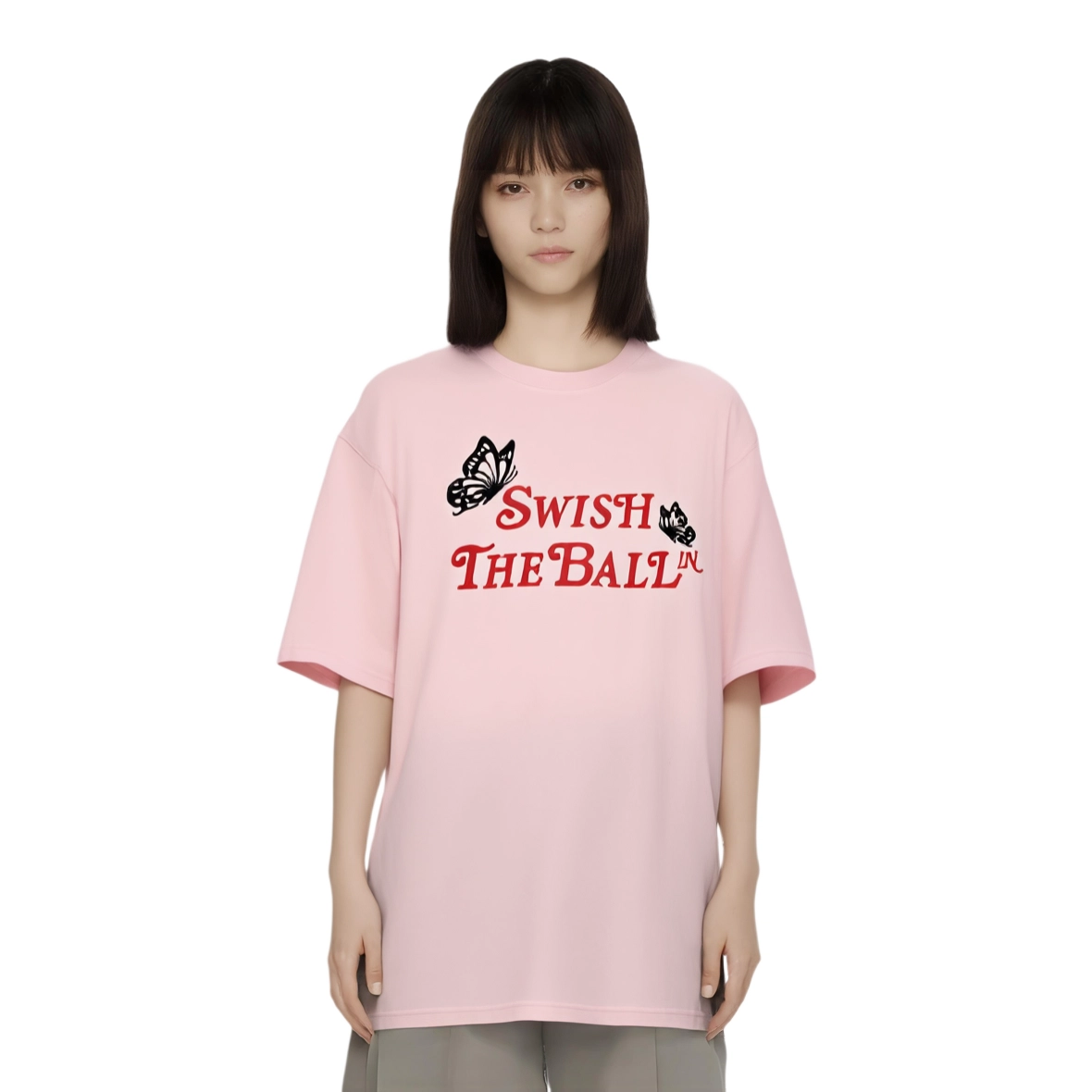 SWISH THE BALL IN T