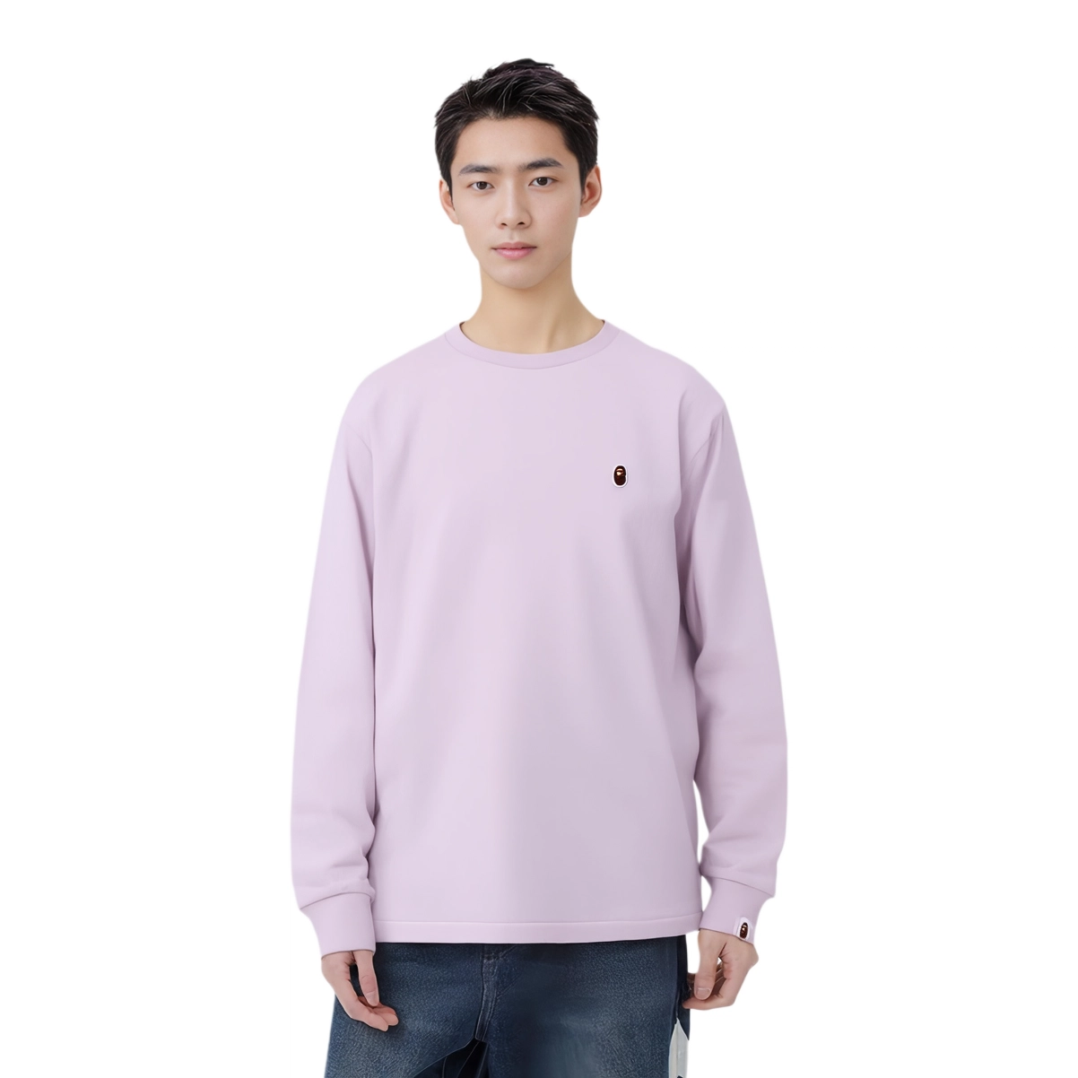 BAPE Ape Head One Point Ls Tee Logo