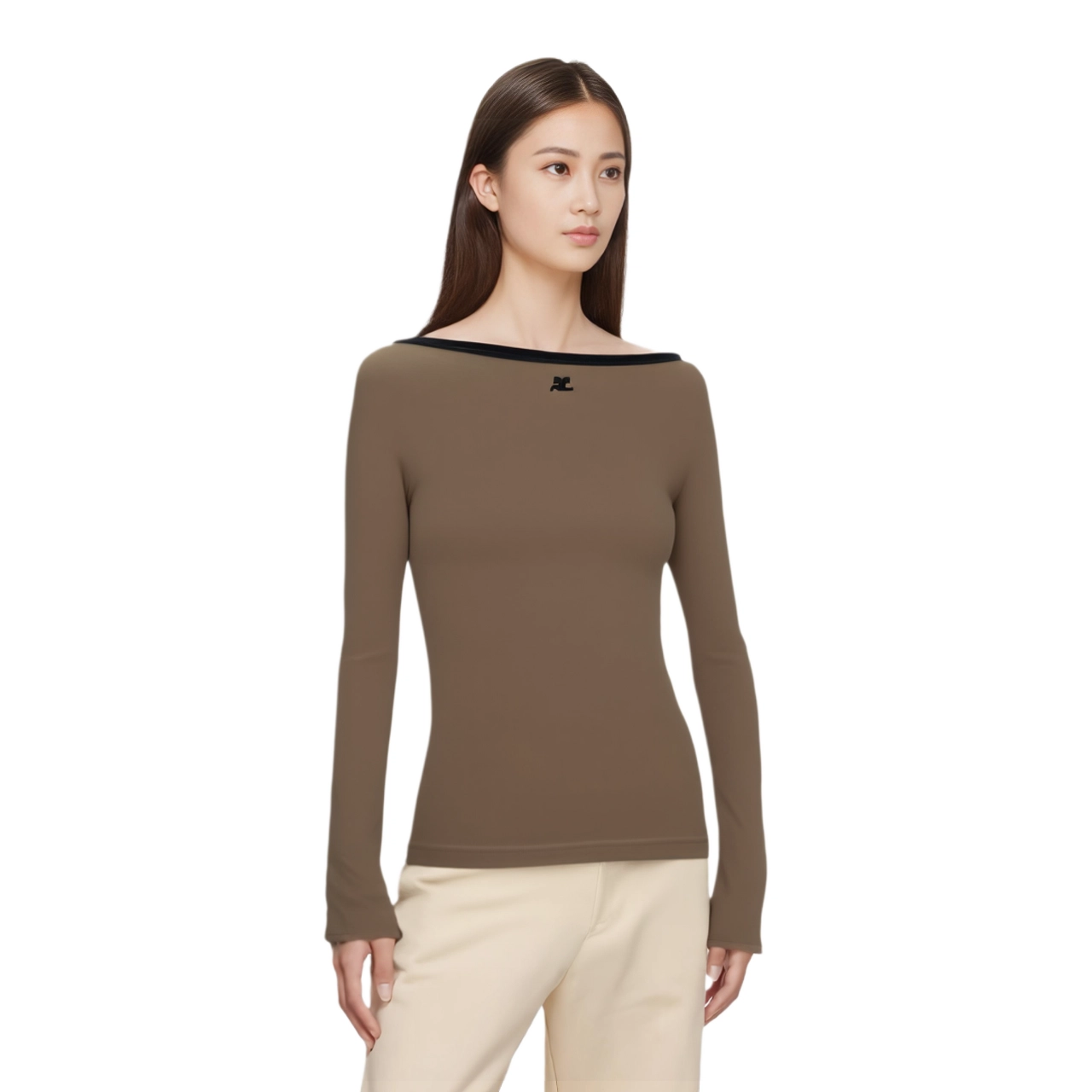 COURREGES SS24 T Camouflage Green
