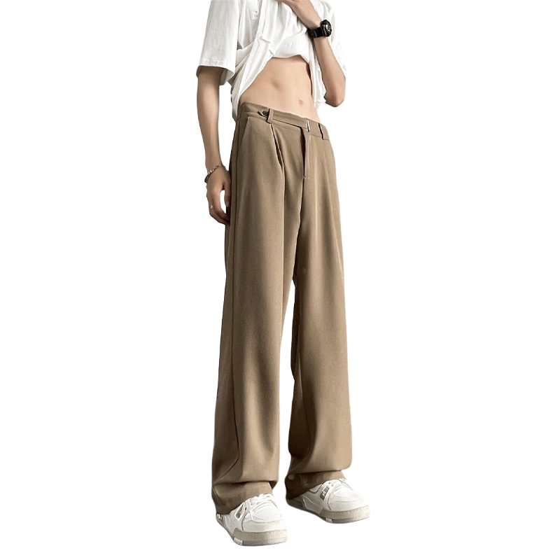 佑麟 直筒西裤垂坠感高级感夏季休闲裤子高腰加长款高个子西装裤 男女同款