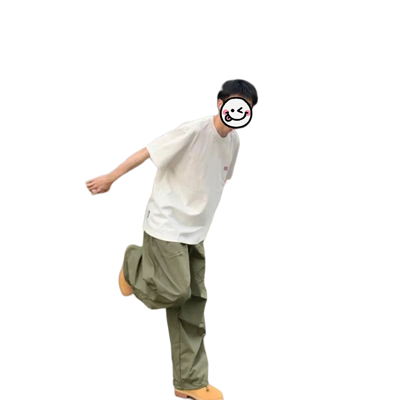 佑麟 夏季户外透气速干直筒伞兵裤百搭运动裤腰带宽松情侣款休闲裤 男女同款