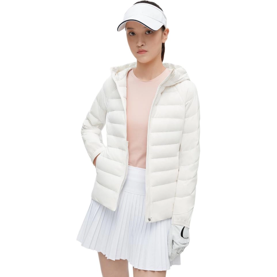 波司登 纯色修身薄款连帽长袖羽绒服 女款