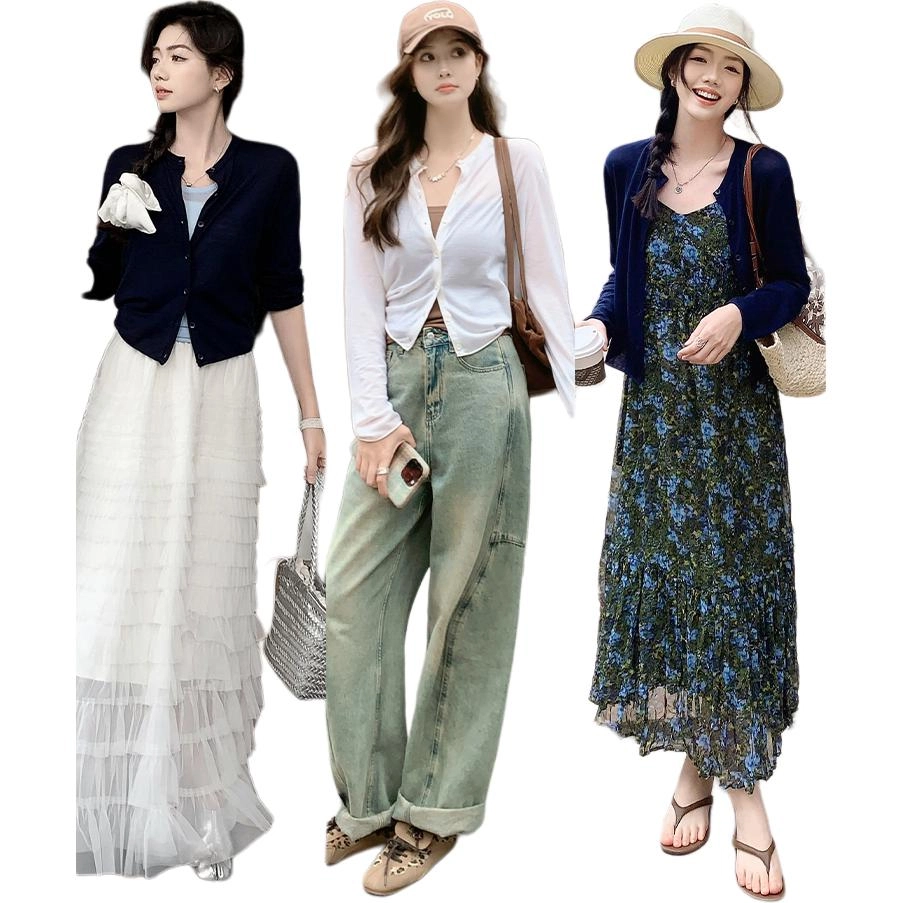 美洋 开衫纯色常规长袖针织衫 女款