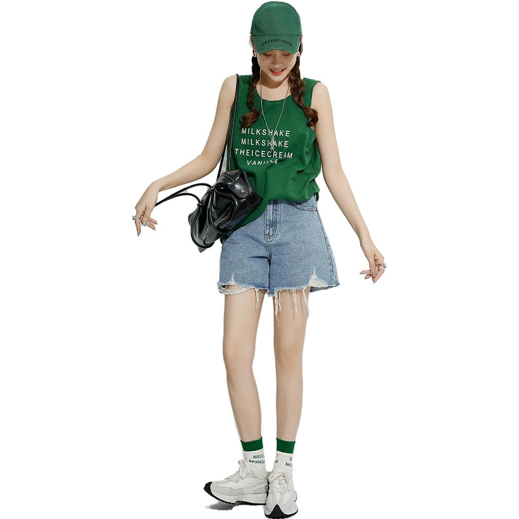美洋 时尚休闲高腰牛仔短裤 女款