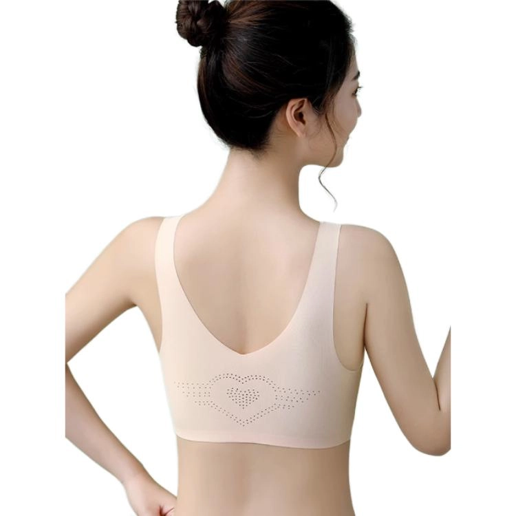 浪莎 纯色薄款无钢圈小胸聚拢收副乳防下垂运动美背心无痕文胸