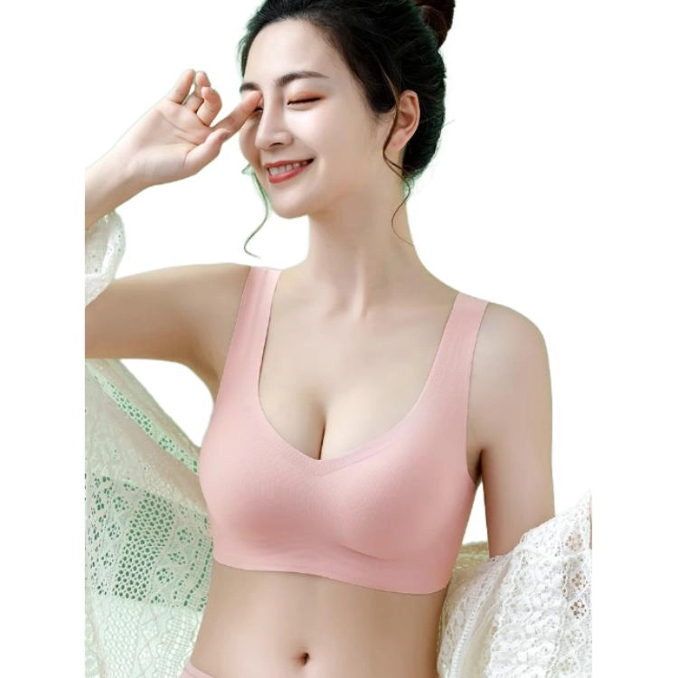 浪莎 纯色薄款无钢圈小胸聚拢收副乳防下垂运动美背心无痕文胸