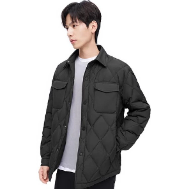 波司登 纯色翻领短款轻薄羽绒服 男款