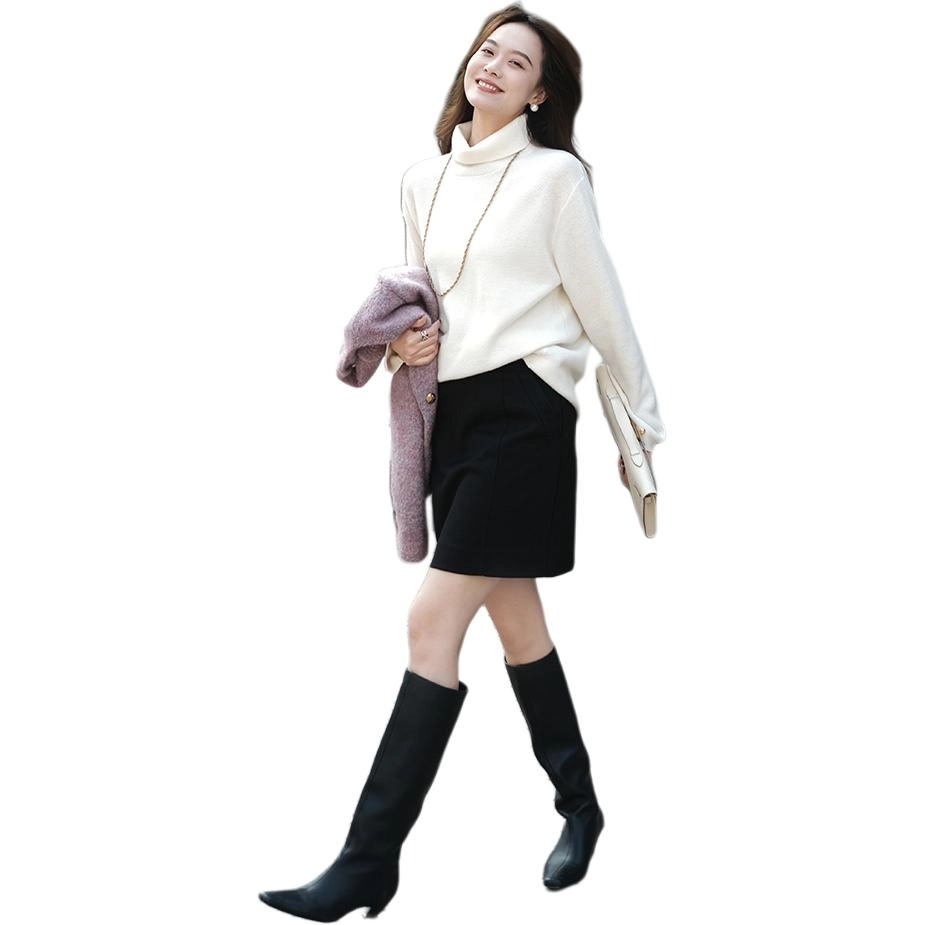 美洋 高领肌理复古羊绒衫 女款