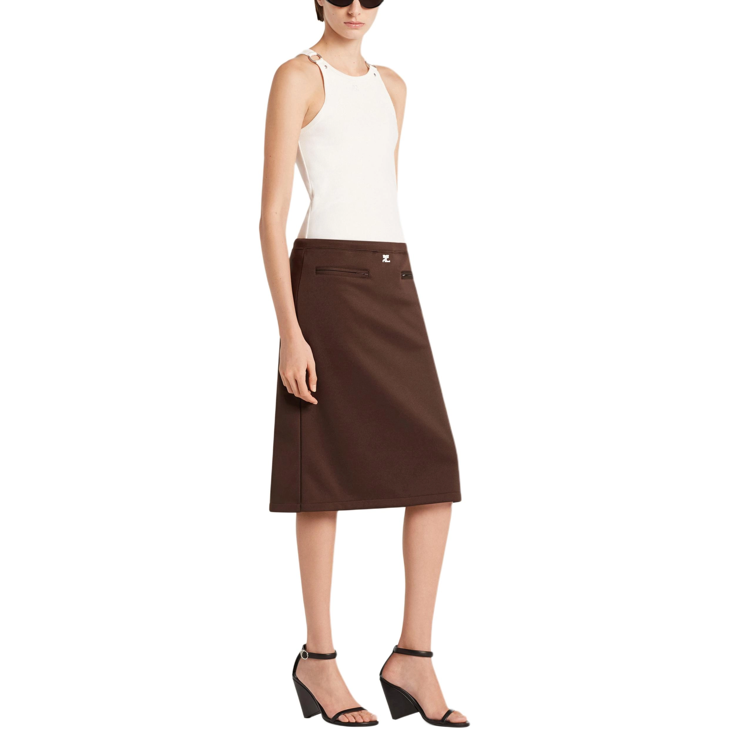 COURREGES SS25 BUCKLE 90'S RIB TANK TOP