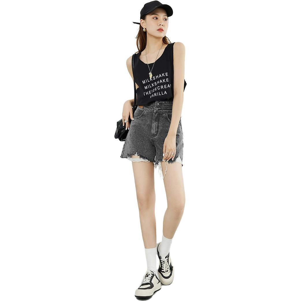 美洋 时尚休闲高腰牛仔短裤 女款