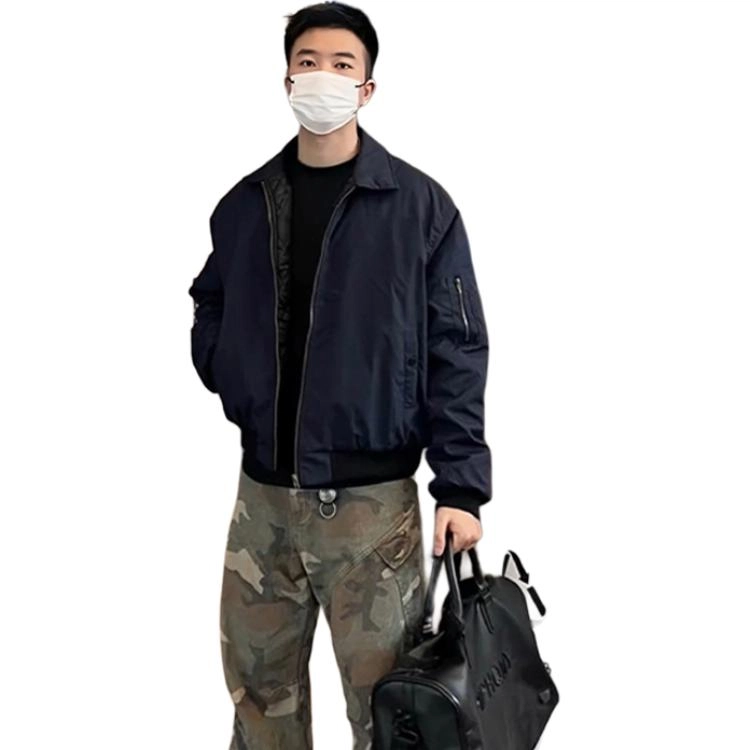 黑马漫画 美式飞行员外套男春秋季潮牌硬汉工装短款廓形夹克 男女同款