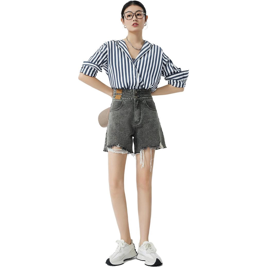 美洋 时尚休闲高腰牛仔短裤 女款