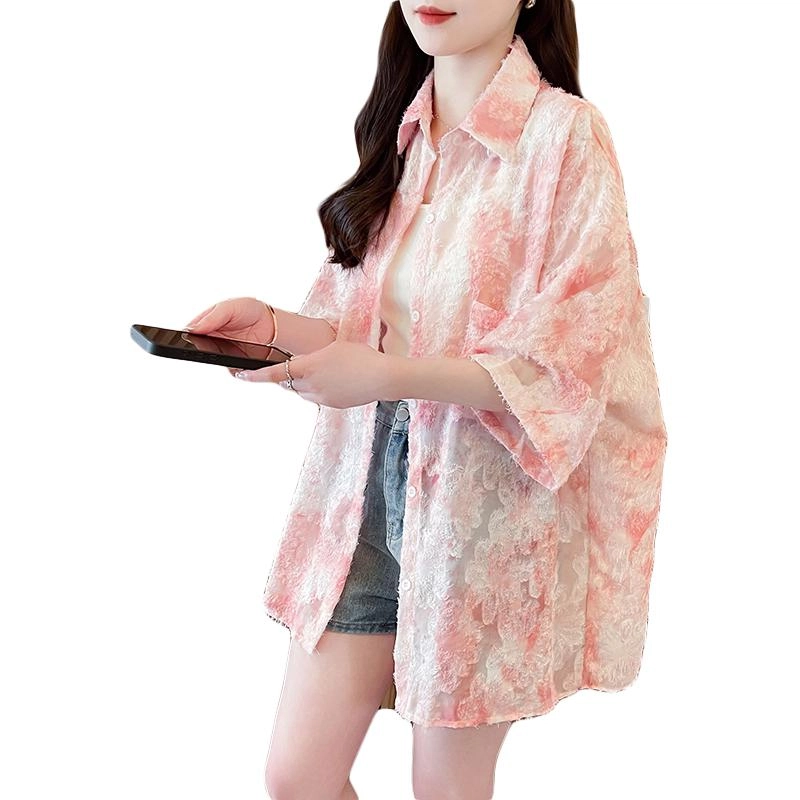 缪斯的诱惑 超好看夏季洋气减龄外穿防晒空调服短袖衬衫 女款