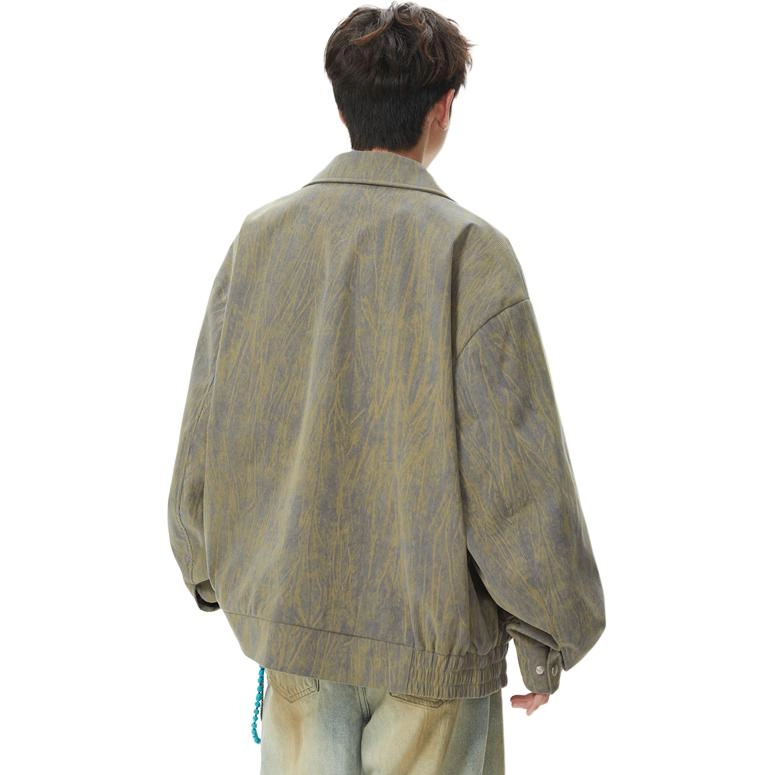 袋鼠 秋冬美式简约基础百搭通棒球服潮牌复古工装开衫外套宽松休闲夹克 男女同款