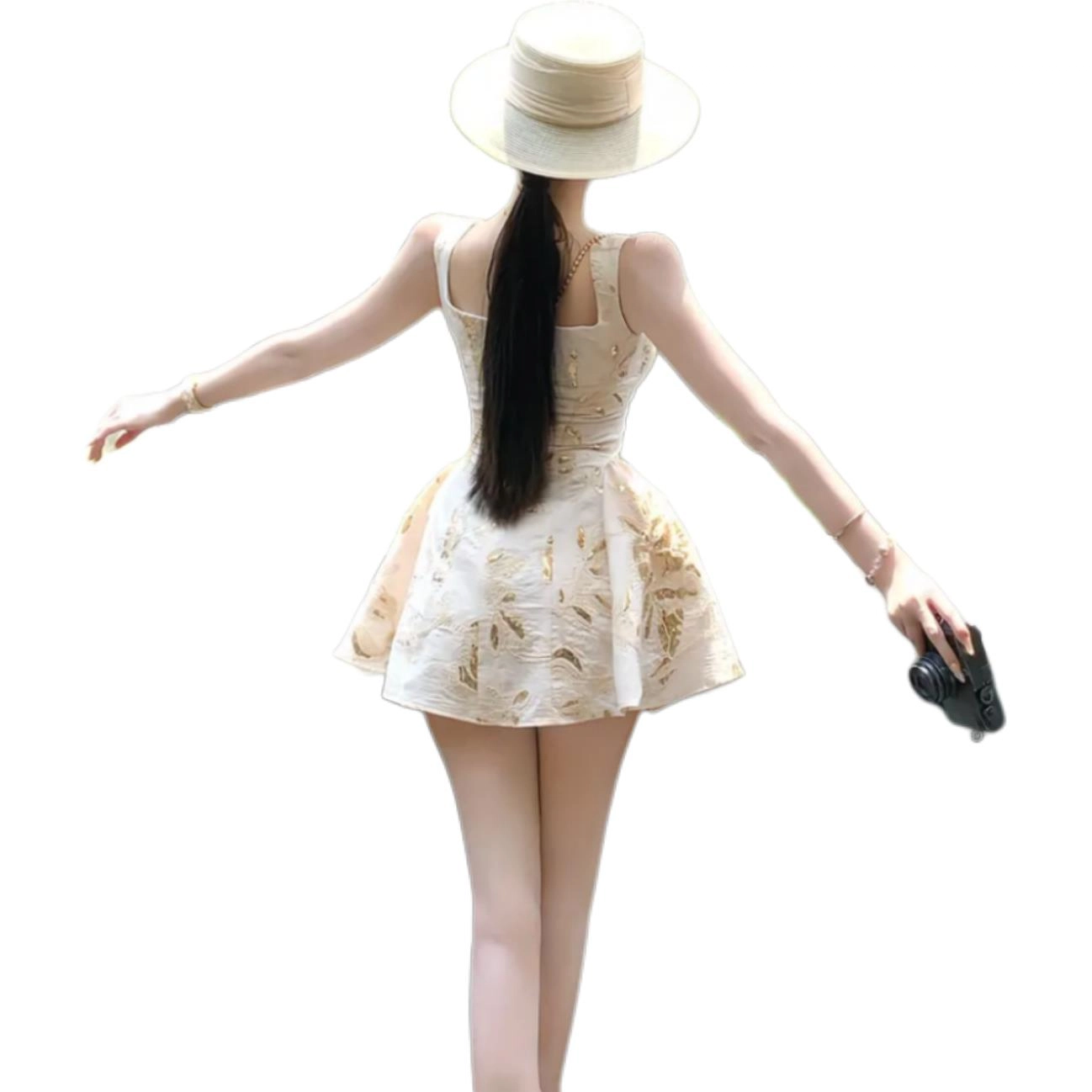 水中花 显瘦气质舒适吊带连衣裙 女款