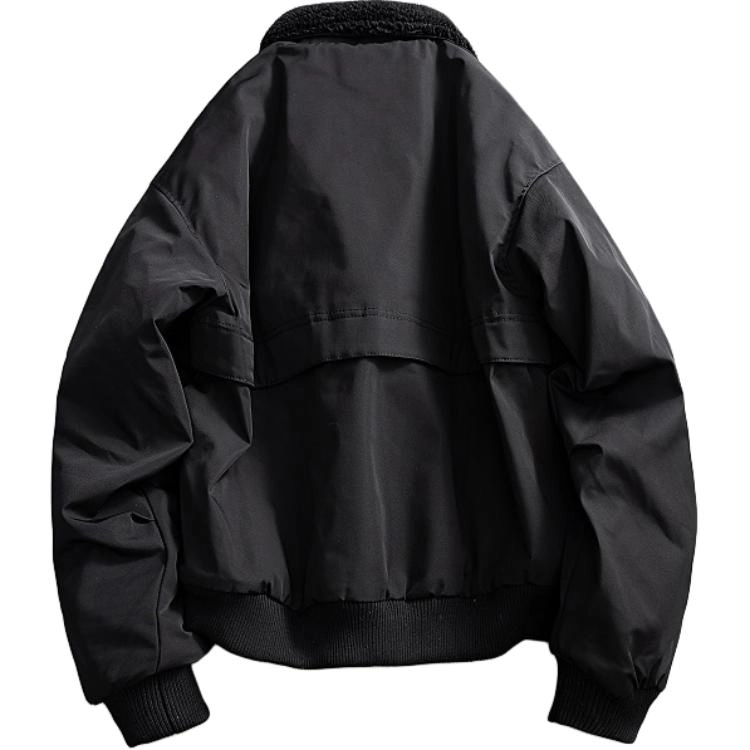 宫奴 日系休闲潮牌简约内里加绒加厚保暖立领棉服 男女同款