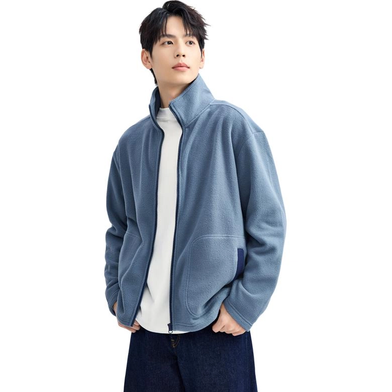 佐丹奴 立领纯色时尚舒适百搭长袖夹克外套 男款