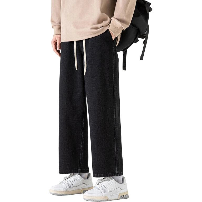拓菲 宽松直筒裤九分休闲牛仔裤 男女同款
