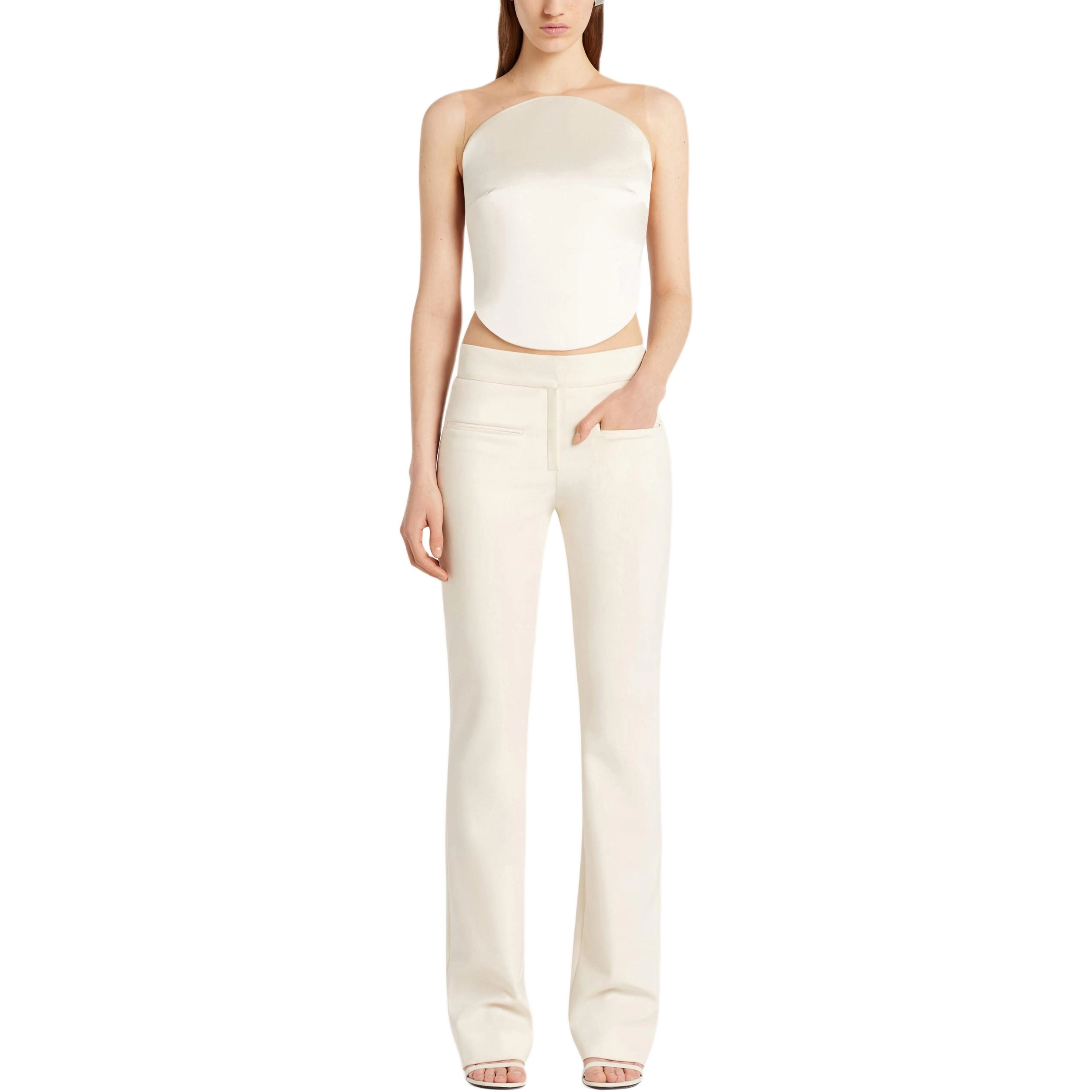 COURREGES SS25 ILLUSION CIRCLE SATIN BODYSUIT
